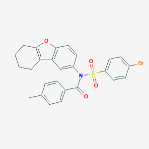 4-bromo-N-(4-methylbenzoyl)-N-(6,7,8,9-tetrahydrodibenzo[b,d]furan-2-yl)benzenesulfonamide
