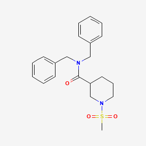 N,N-dibenzyl-1-(methylsulfonyl)piperidine-3-carboxamide