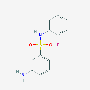 molecular formula C12H11FN2O2S B2849442 3-Amino-N-(2-fluoro-phenyl)-benzenesulfonamide CAS No. 328028-26-8