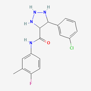 5-(3-chlorophenyl)-N-(4-fluoro-3-methylphenyl)triazolidine-4-carboxamide