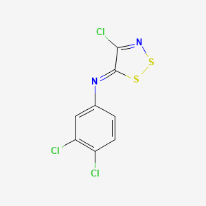 molecular formula C8H3Cl3N2S2 B2849444 4-chloro-N-(3,4-dichlorophenyl)dithiazol-5-imine CAS No. 65374-58-5