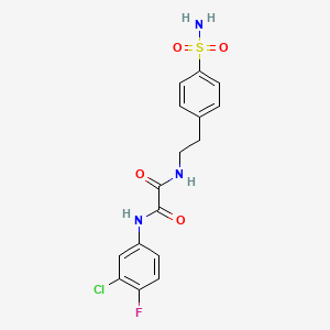 molecular formula C16H15ClFN3O4S B2849446 N1-(3-氯-4-氟苯基)-N2-(4-磺酰氨基苯乙基)草酰胺 CAS No. 899748-85-7