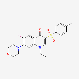molecular formula C22H23FN2O4S B2849449 1-ethyl-6-fluoro-7-morpholino-3-tosylquinolin-4(1H)-one CAS No. 892762-58-2