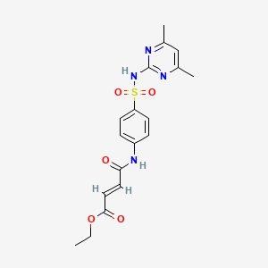 (E)-ethyl 4-((4-(N-(4,6-dimethylpyrimidin-2-yl)sulfamoyl)phenyl)amino)-4-oxobut-2-enoate