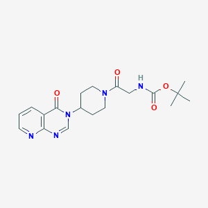 tert-butyl (2-oxo-2-(4-(4-oxopyrido[2,3-d]pyrimidin-3(4H)-yl)piperidin-1-yl)ethyl)carbamate