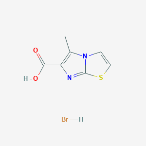 molecular formula C7H7BrN2O2S B2849478 5-Methylimidazo[2,1-b][1,3]thiazole-6-carboxylic acid;hydrobromide CAS No. 2580206-28-4