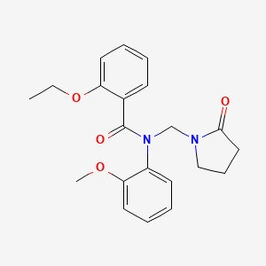 molecular formula C21H24N2O4 B2849483 2-ethoxy-N-(2-methoxyphenyl)-N-[(2-oxopyrrolidin-1-yl)methyl]benzamide CAS No. 852155-54-5