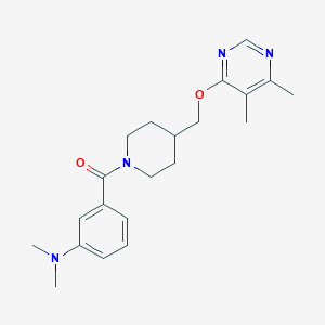 molecular formula C21H28N4O2 B2849484 [3-(Dimethylamino)phenyl]-[4-[(5,6-dimethylpyrimidin-4-yl)oxymethyl]piperidin-1-yl]methanone CAS No. 2379976-93-7