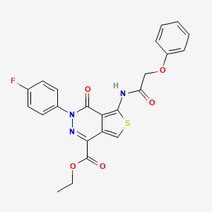 Ethyl 3-(4-fluorophenyl)-4-oxo-5-(2-phenoxyacetamido)-3,4-dihydrothieno[3,4-d]pyridazine-1-carboxylate
