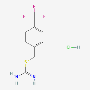 molecular formula C9H10ClF3N2S B2849499 S-4-Trifluoromethylbenzyl isothiourea hydrochloride CAS No. 477708-87-5