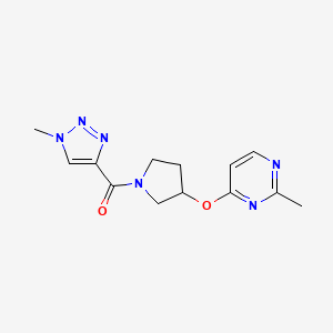 2-methyl-4-{[1-(1-methyl-1H-1,2,3-triazole-4-carbonyl)pyrrolidin-3-yl]oxy}pyrimidine