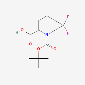 2-[(tert-butoxy)carbonyl]-7,7-difluoro-2-azabicyclo[4.1.0]heptane-3-carboxylic acid, Mixture of diastereomers