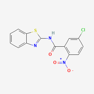 molecular formula C14H8ClN3O3S B2849511 N-(1,3-benzothiazol-2-yl)-5-chloro-2-nitrobenzamide CAS No. 313469-36-2
