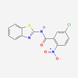 molecular formula C14H8ClN3O3S B2849511 N-(1,3-苯并噻唑-2-基)-5-氯-2-硝基苯甲酰胺 CAS No. 313469-36-2