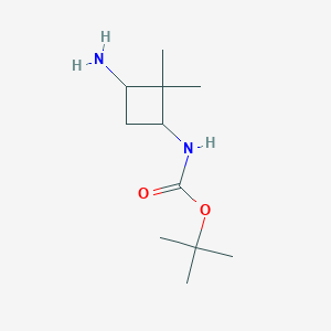 molecular formula C11H22N2O2 B2849517 cis-3-(Boc-amino)-2,2-dimethylcyclobutylamine CAS No. 1594952-43-8