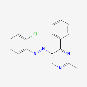molecular formula C17H13ClN4 B2849521 5-[2-(2-Chlorophenyl)diazenyl]-2-methyl-4-phenylpyrimidine CAS No. 339279-59-3