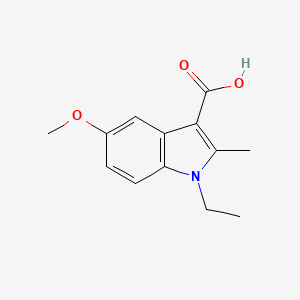 molecular formula C13H15NO3 B2849523 1-乙基-5-甲氧基-2-甲基-1H-吲哚-3-甲酸 CAS No. 100372-60-9