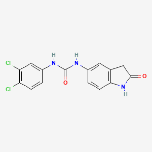 molecular formula C15H11Cl2N3O2 B2849536 1-(3,4-Dichlorophenyl)-3-(2-oxoindolin-5-yl)urea CAS No. 1170440-32-0