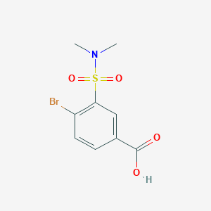 molecular formula C9H10BrNO4S B2849538 4-Bromo-3-[(dimethylamino)sulfonyl]benzoic acid CAS No. 473477-03-1