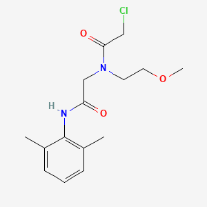 molecular formula C15H21ClN2O3 B2849542 2-chloro-N-{[(2,6-dimethylphenyl)carbamoyl]methyl}-N-(2-methoxyethyl)acetamide CAS No. 757192-68-0