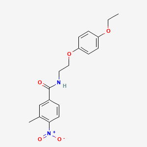 molecular formula C18H20N2O5 B2849549 N-[2-(4-ethoxyphenoxy)ethyl]-3-methyl-4-nitrobenzamide CAS No. 1014543-96-4