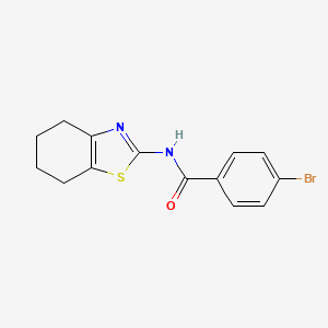 molecular formula C14H13BrN2OS B2849550 4-bromo-N-(4,5,6,7-tetrahydrobenzo[d]thiazol-2-yl)benzamide CAS No. 304690-76-4