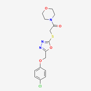 4-[({5-[(4-Chlorophenoxy)methyl]-1,3,4-oxadiazol-2-yl}thio)acetyl]morpholine
