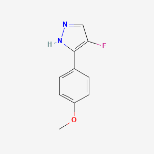 molecular formula C10H9FN2O B2849569 4-fluoro-5-(4-methoxyphenyl)-1H-pyrazole CAS No. 853180-46-8