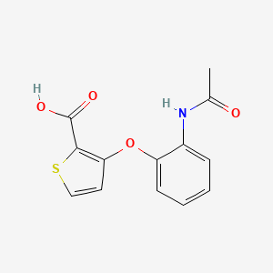 molecular formula C13H11NO4S B2849572 3-[2-(Acetylamino)phenoxy]-2-thiophenecarboxylic acid CAS No. 900019-08-1