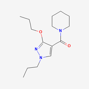 molecular formula C15H25N3O2 B2849576 piperidin-1-yl(3-propoxy-1-propyl-1H-pyrazol-4-yl)methanone CAS No. 1014089-93-0