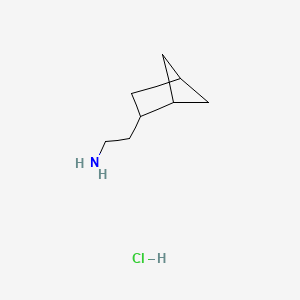 molecular formula C8H16ClN B2849578 2-(2-Bicyclo[2.1.1]hexanyl)ethanamine;hydrochloride CAS No. 2470439-69-9