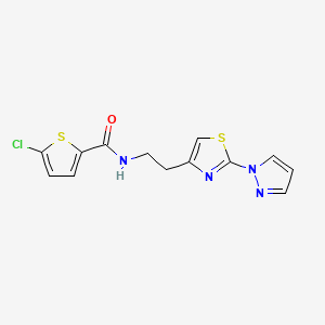 N-(2-(2-(1H-pyrazol-1-yl)thiazol-4-yl)ethyl)-5-chlorothiophene-2-carboxamide