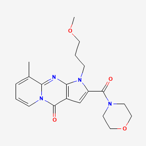 molecular formula C20H24N4O4 B2849582 1-(3-methoxypropyl)-9-methyl-2-(morpholine-4-carbonyl)pyrido[1,2-a]pyrrolo[2,3-d]pyrimidin-4(1H)-one CAS No. 900274-34-2