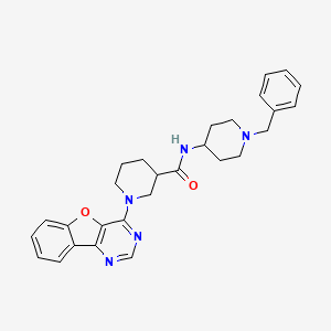 molecular formula C28H31N5O2 B2849583 1-([1]benzofuro[3,2-d]pyrimidin-4-yl)-N-(1-benzylpiperidin-4-yl)piperidine-3-carboxamide CAS No. 1112429-23-8