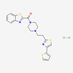 Benzo[d]thiazol-2-yl(4-(2-(4-(thiophen-2-yl)thiazol-2-yl)ethyl)piperazin-1-yl)methanone hydrochloride