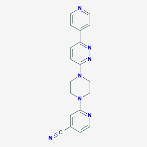 2-[4-(6-Pyridin-4-ylpyridazin-3-yl)piperazin-1-yl]pyridine-4-carbonitrile