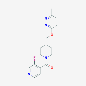 molecular formula C17H19FN4O2 B2849603 (3-Fluoropyridin-4-yl)-[4-[(6-methylpyridazin-3-yl)oxymethyl]piperidin-1-yl]methanone CAS No. 2379978-42-2