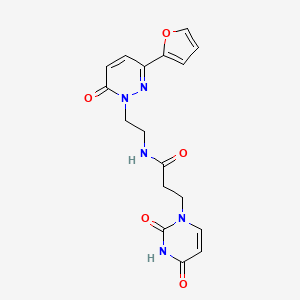 3-(2,4-dioxo-3,4-dihydropyrimidin-1(2H)-yl)-N-(2-(3-(furan-2-yl)-6-oxopyridazin-1(6H)-yl)ethyl)propanamide