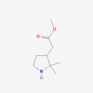 molecular formula C9H17NO2 B2849628 Methyl 2-(2,2-dimethylpyrrolidin-3-yl)acetate CAS No. 1782871-69-5