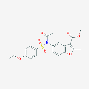 Methyl 5-{acetyl[(4-ethoxyphenyl)sulfonyl]amino}-2-methyl-1-benzofuran-3-carboxylate