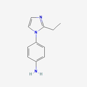 molecular formula C11H13N3 B2849632 4-(2-Ethyl-1H-imidazol-1-YL)aniline CAS No. 75395-47-0