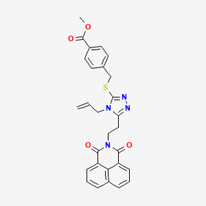Methyl 4-[[5-[2-(1,3-dioxobenzo[de]isoquinolin-2-yl)ethyl]-4-prop-2-enyl-1,2,4-triazol-3-yl]sulfanylmethyl]benzoate