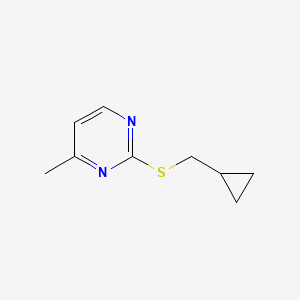 molecular formula C9H12N2S B2849637 2-((Cyclopropylmethyl)thio)-4-methylpyrimidine CAS No. 1862811-27-5
