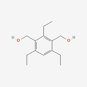 molecular formula C14H22O2 B2849643 [2,4,6-Triethyl-3-(hydroxymethyl)phenyl]methanol CAS No. 321580-16-9