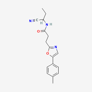 N-(1-cyanopropyl)-3-[5-(4-methylphenyl)-1,3-oxazol-2-yl]propanamide