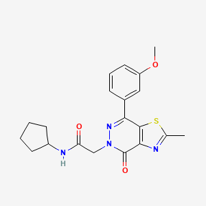 N-cyclopentyl-2-(7-(3-methoxyphenyl)-2-methyl-4-oxothiazolo[4,5-d]pyridazin-5(4H)-yl)acetamide