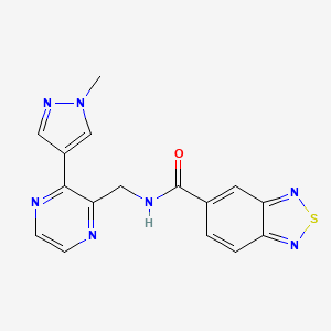 N-((3-(1-methyl-1H-pyrazol-4-yl)pyrazin-2-yl)methyl)benzo[c][1,2,5]thiadiazole-5-carboxamide