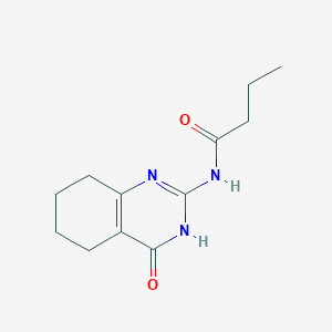 N-(4-oxo-3,4,5,6,7,8-hexahydro-2-quinazolinyl)butanamide