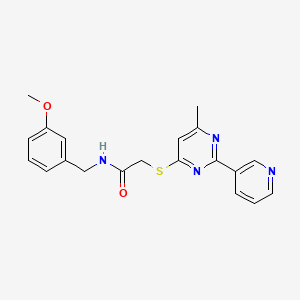 N-(3-methoxybenzyl)-2-((6-methyl-2-(pyridin-3-yl)pyrimidin-4-yl)thio)acetamide