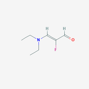 molecular formula C7H12FNO B2849660 (2Z)-3-(diethylamino)-2-fluoroprop-2-enal CAS No. 139680-79-8; 152873-64-8